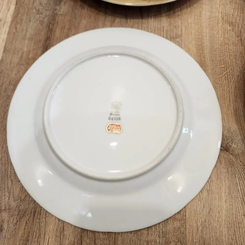 SET OF 4 VINTAGE 1984 LEFTON CHINA SALAD PLATE 7 1/8